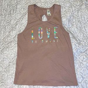 Victoria’s Secret Sport keyhole holographic Tank top